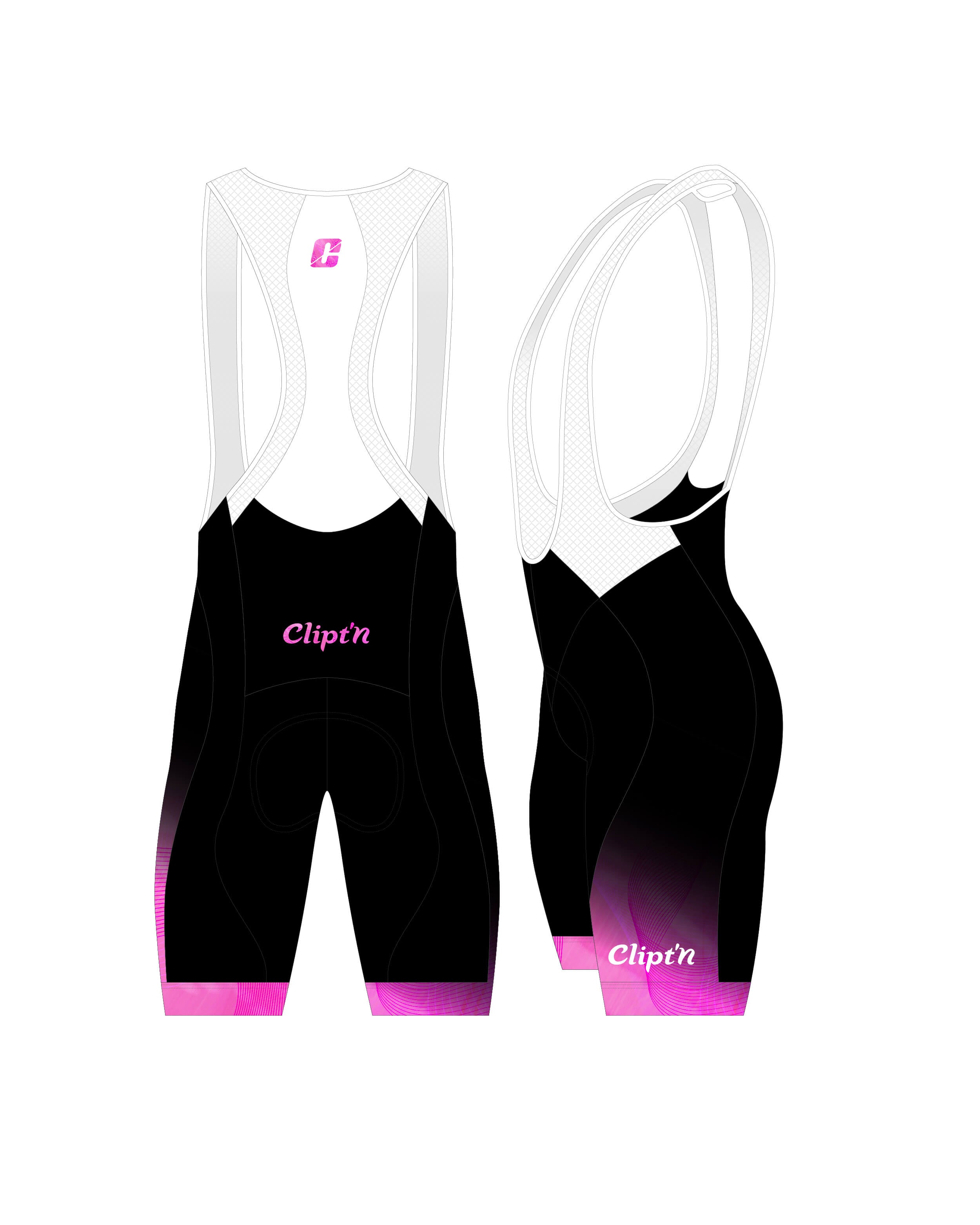 Men's Infinity Bib Short - Breast Cancer Awareness - CLIPT'N Cycling