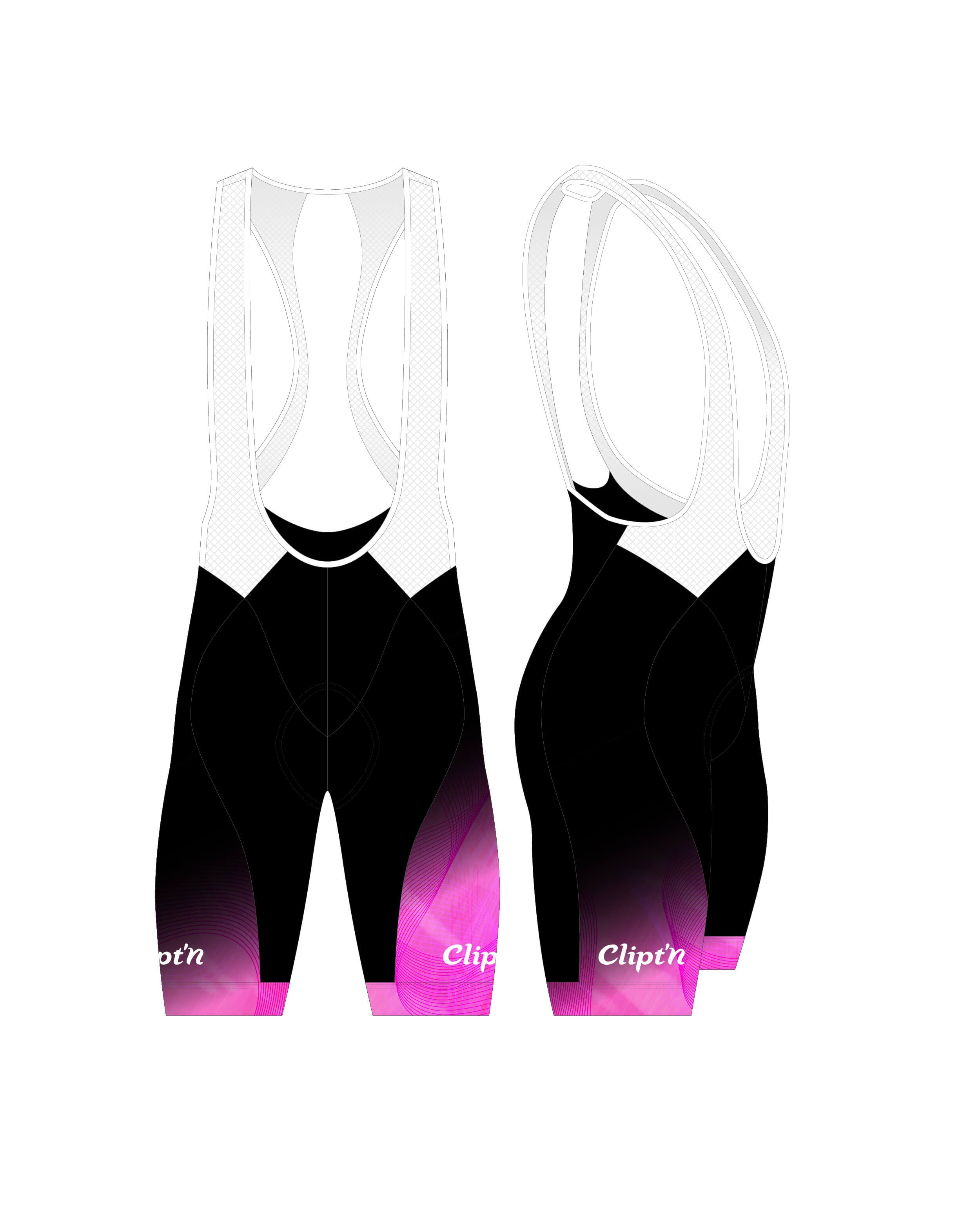 Men's Infinity Bib Short - Breast Cancer Awareness - CLIPT'N Cycling