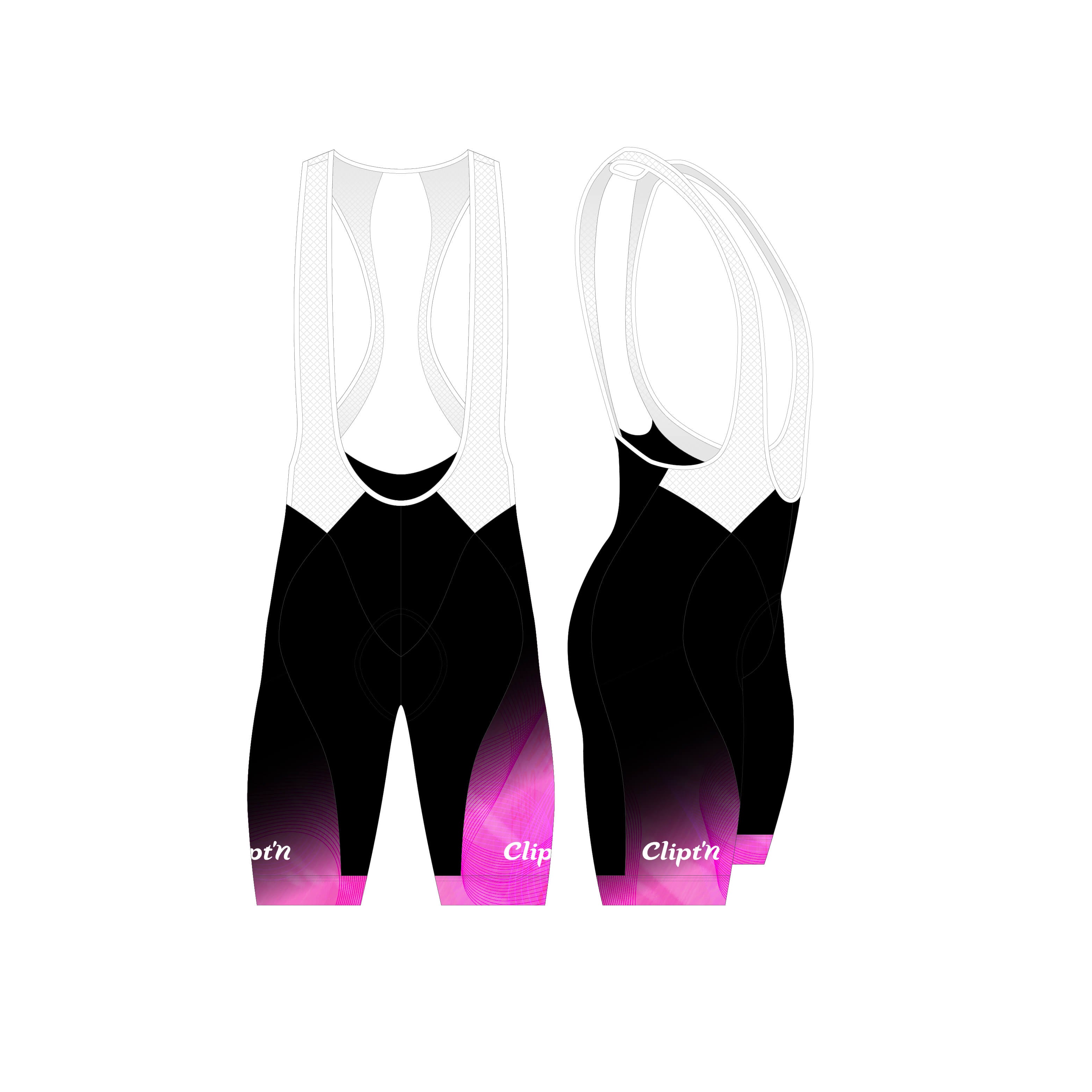 Women's Infinity Bib Short - Breast Cancer Awareness - CLIPT'N Cycling