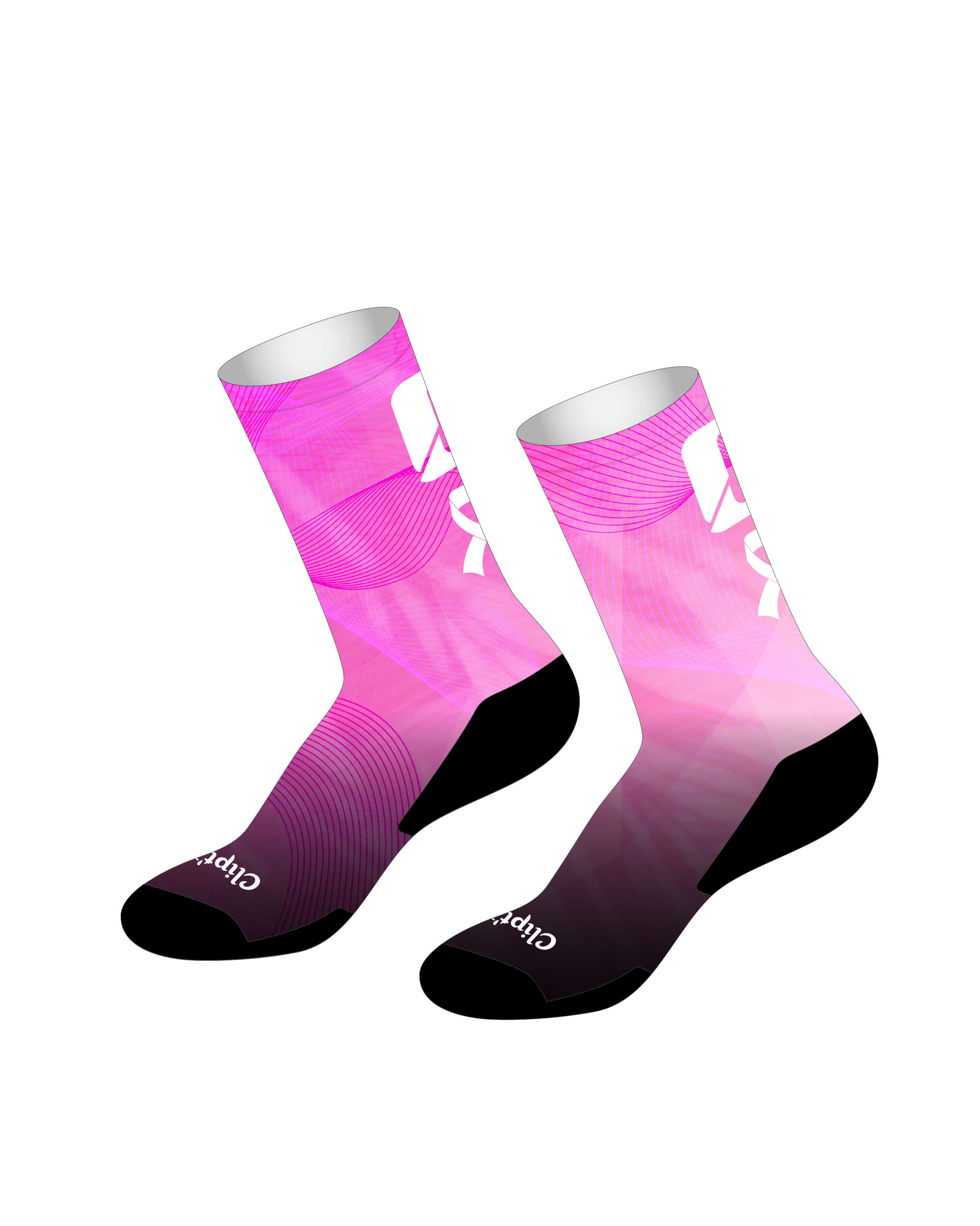 Infinity Lightweight Tall Socks - Breast Cancer Awareness - CLIPT'N Cycling