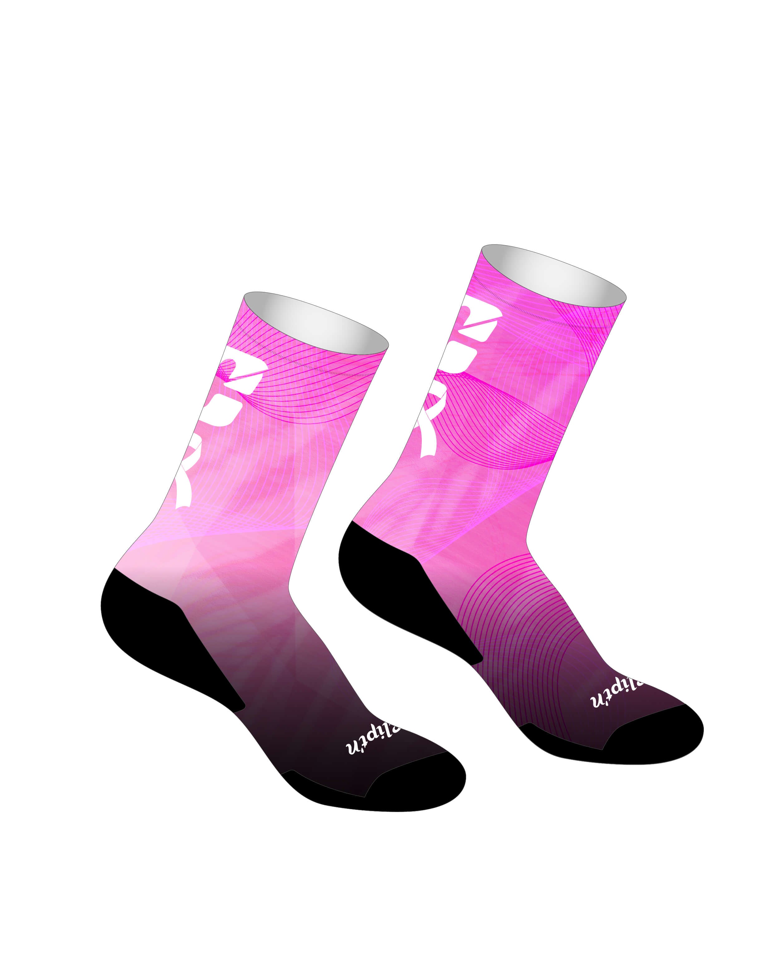 Infinity Lightweight Tall Socks - Breast Cancer Awareness - CLIPT'N Cycling
