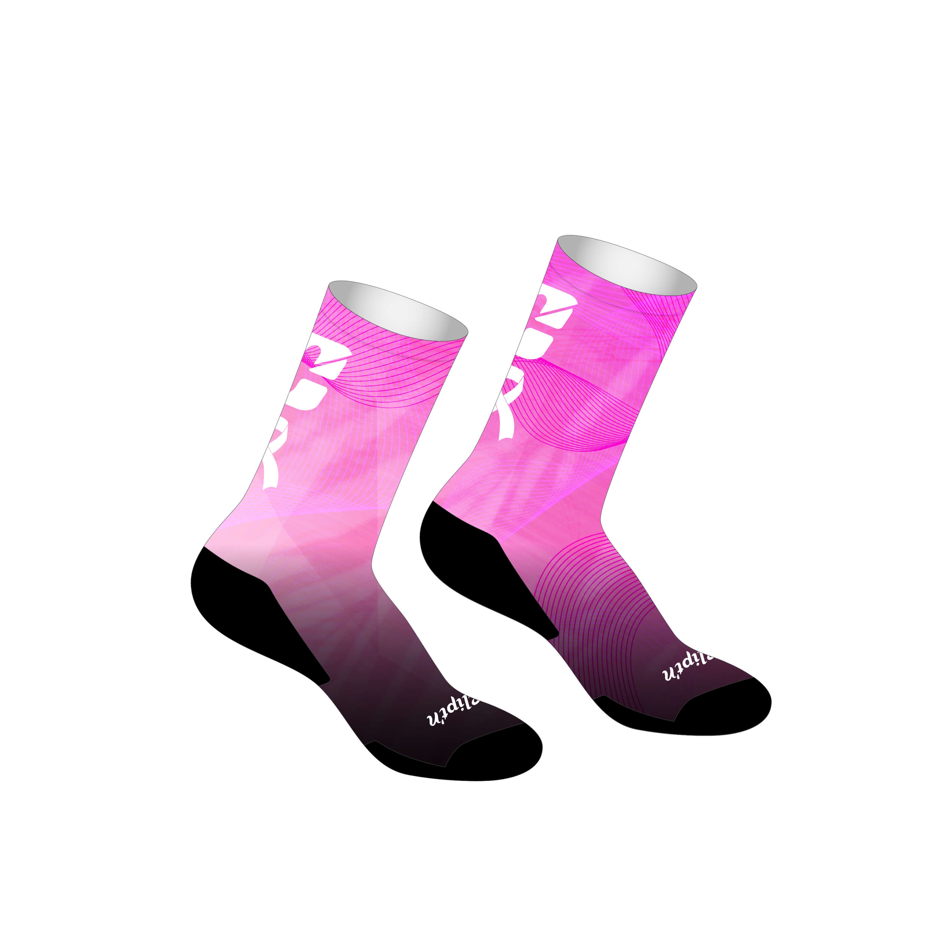 Infinity Lightweight Tall Socks - Breast Cancer Awareness - CLIPT'N Cycling