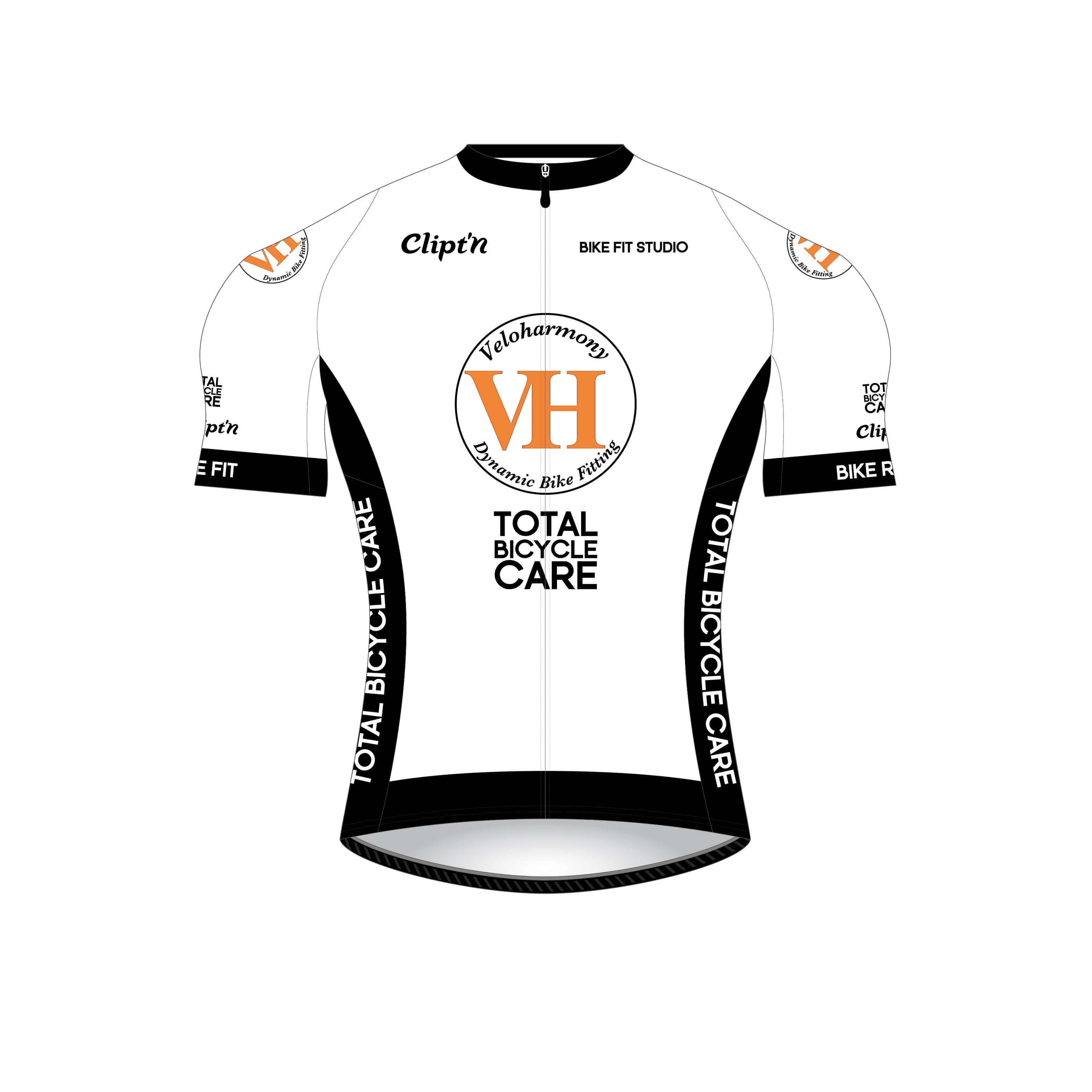 Veloharmony Women's PRO Jersey - White / Orange - CLIPT'N Cycling