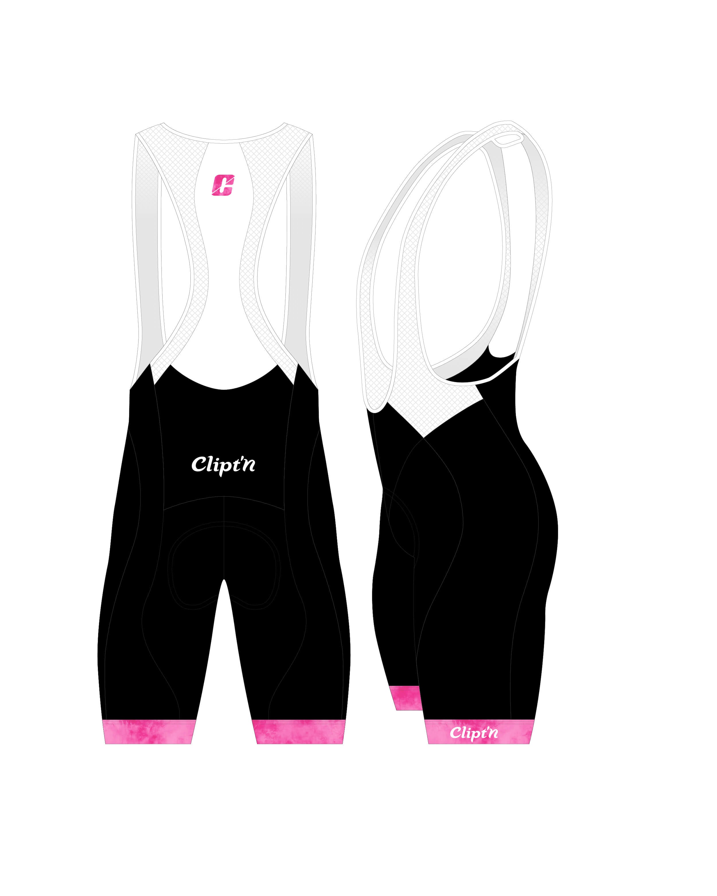 Men's Aspire Bib Short - Breast Cancer Awareness - CLIPT'N Cycling