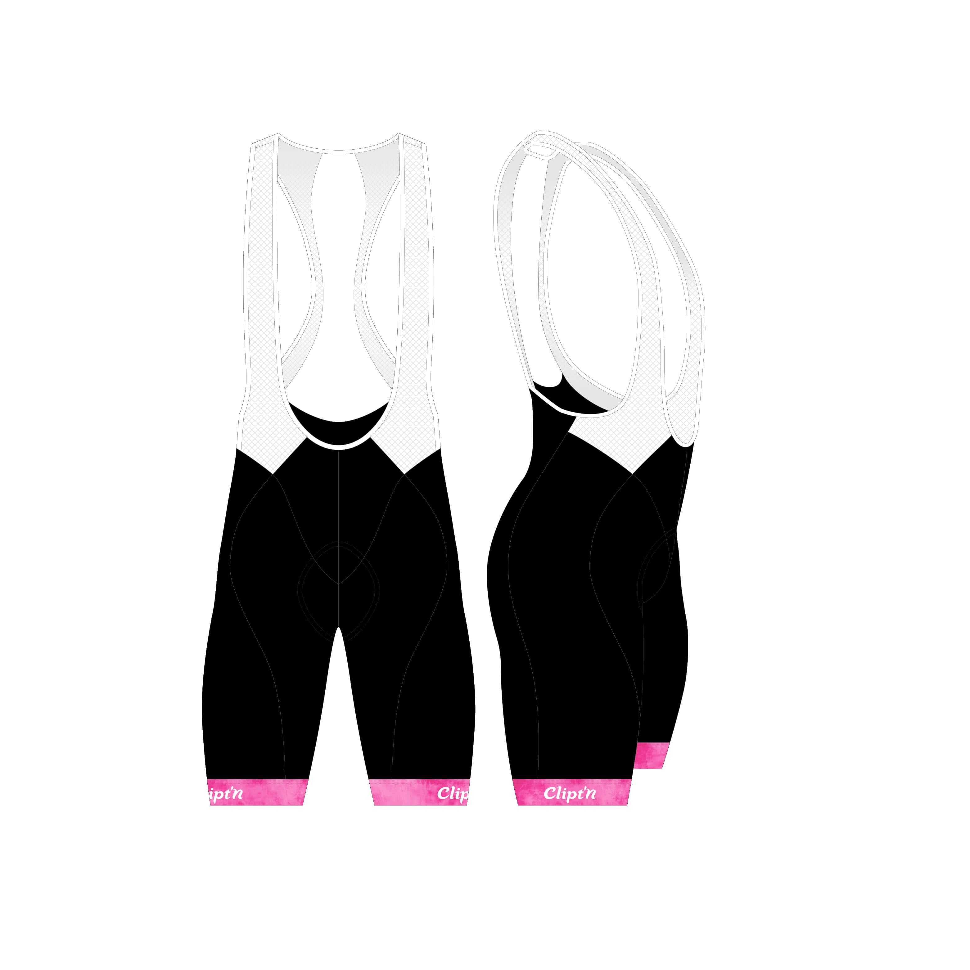 Men's Aspire Bib Short - Breast Cancer Awareness - CLIPT'N Cycling