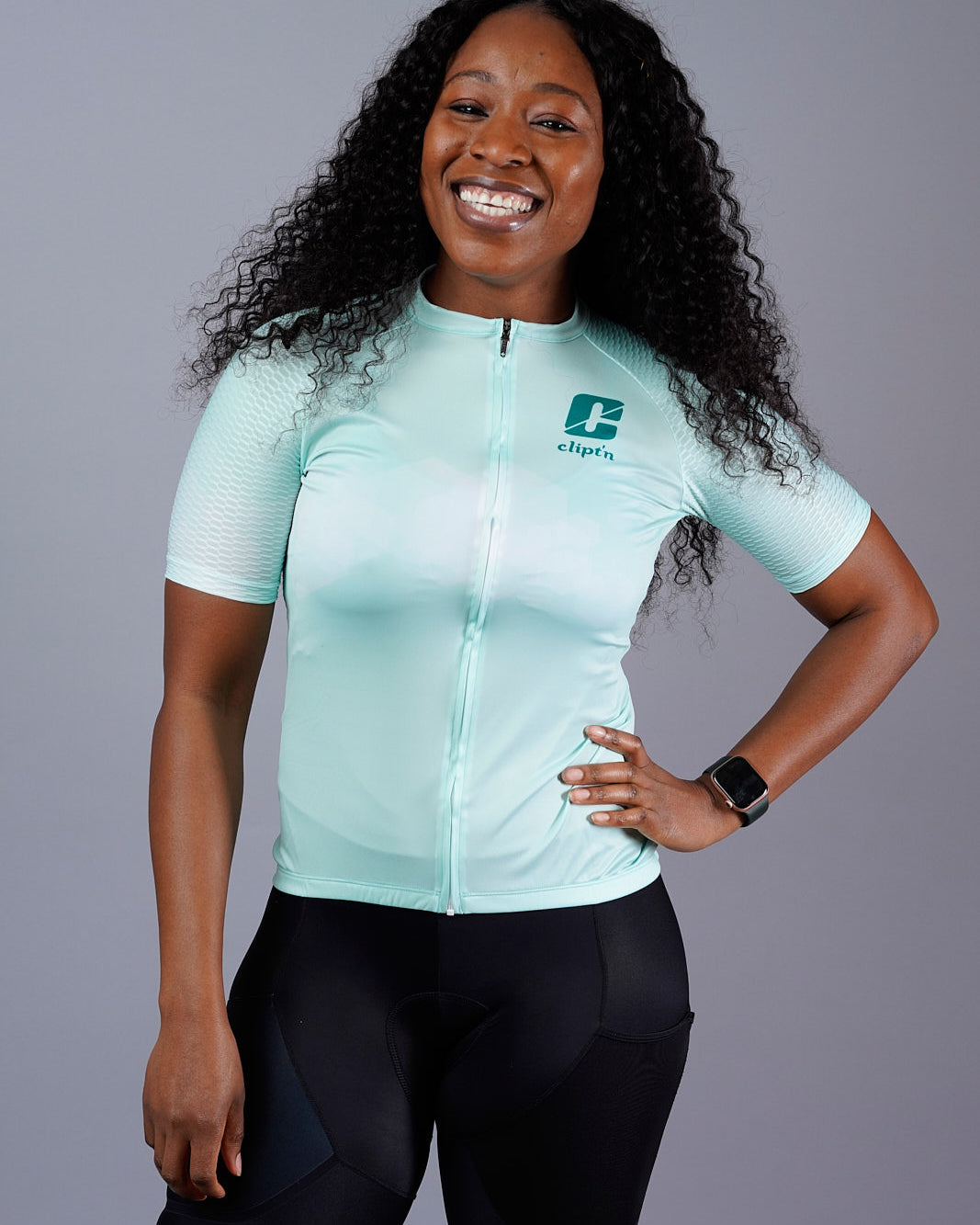 Women's Unity Club Short Sleeve Jersey - Green Mist - CLIPT'N Cycling