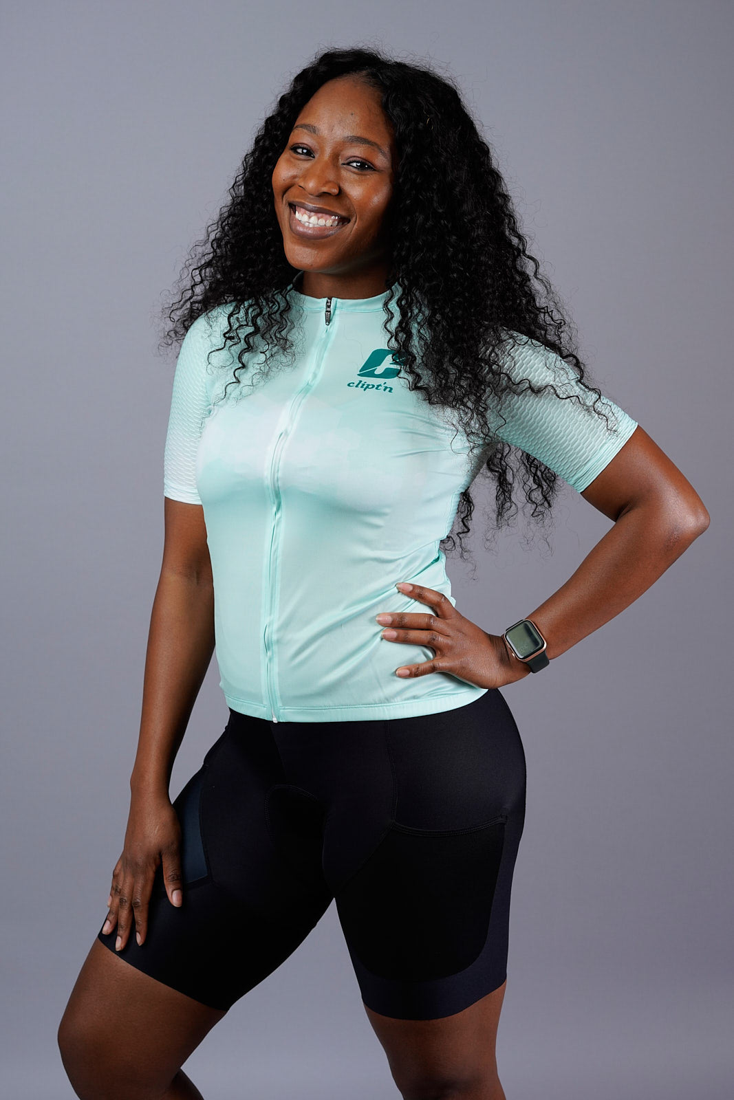 Women's Unity Club Short Sleeve Jersey - Green Mist - CLIPT'N Cycling