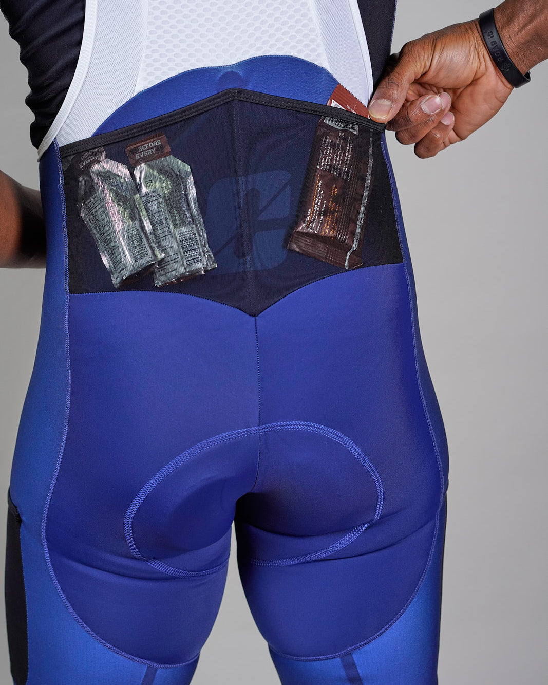 Men's Destiny Cargo Bib - Blue - CLIPT'N Cycling