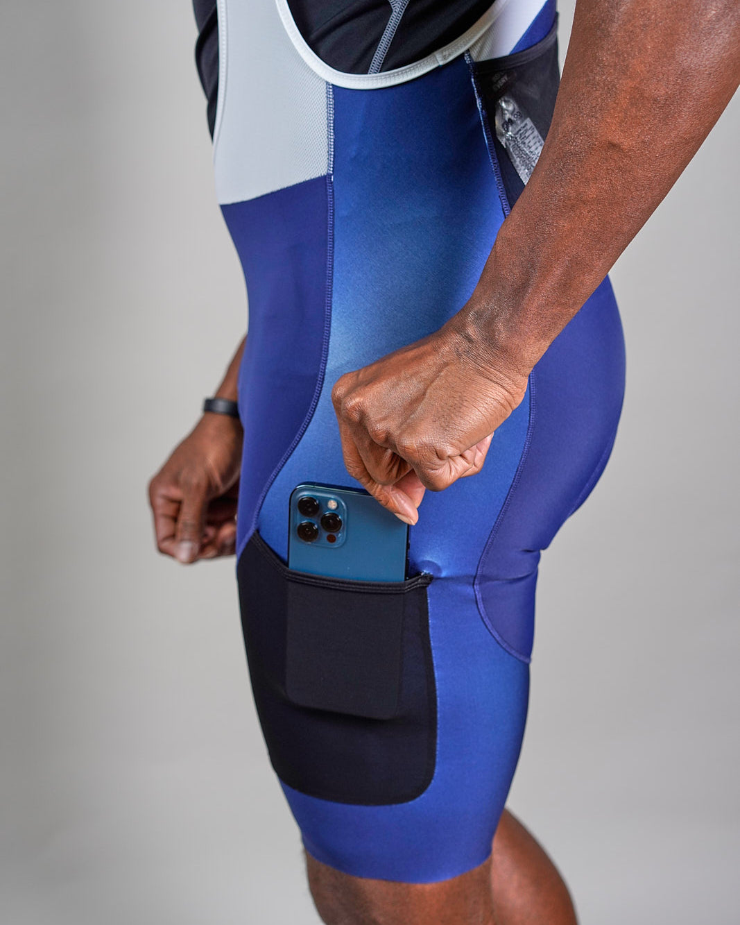 Men's Destiny Cargo Bib - Blue - CLIPT'N Cycling