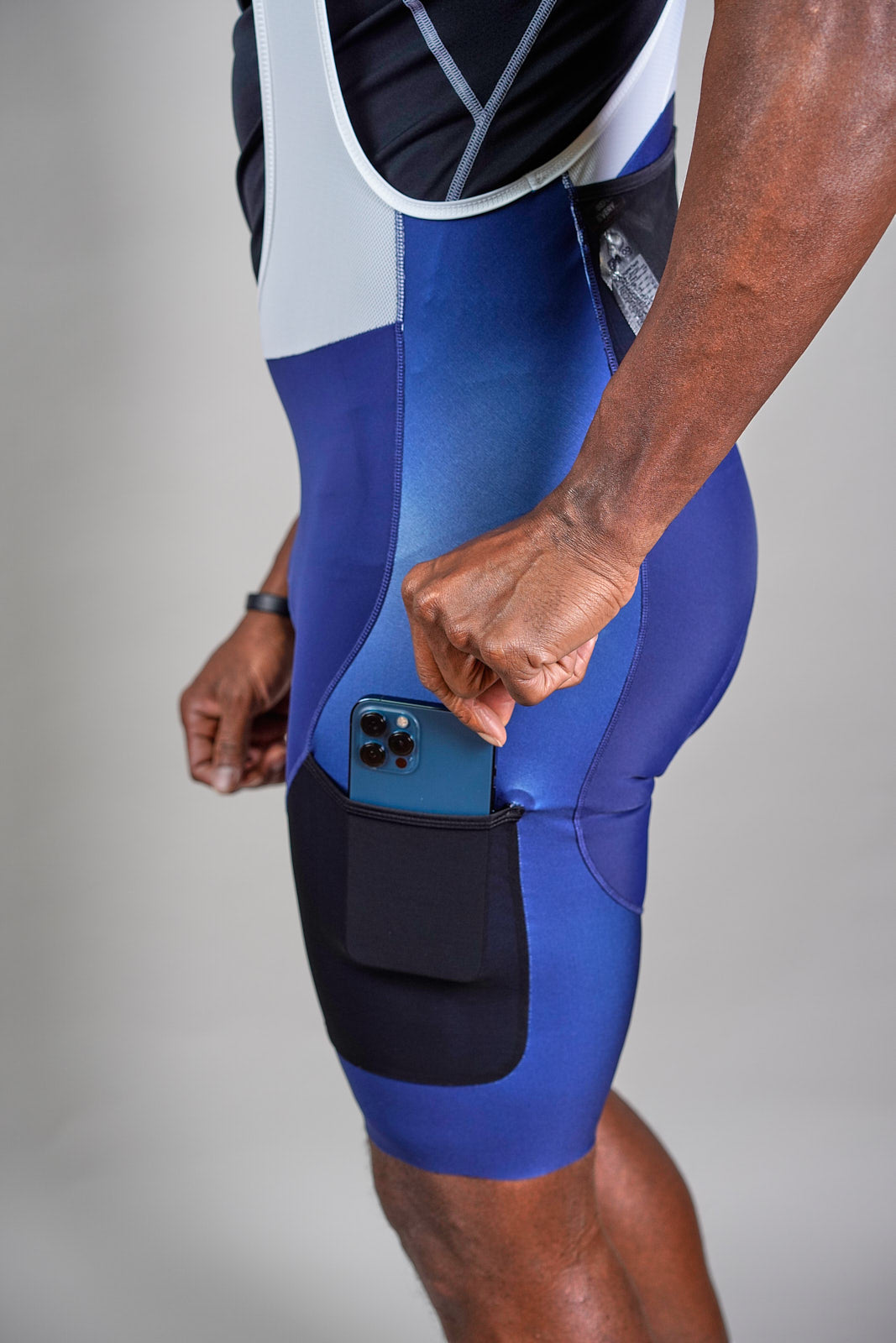 Men's Destiny Cargo Bib - Blue - CLIPT'N Cycling