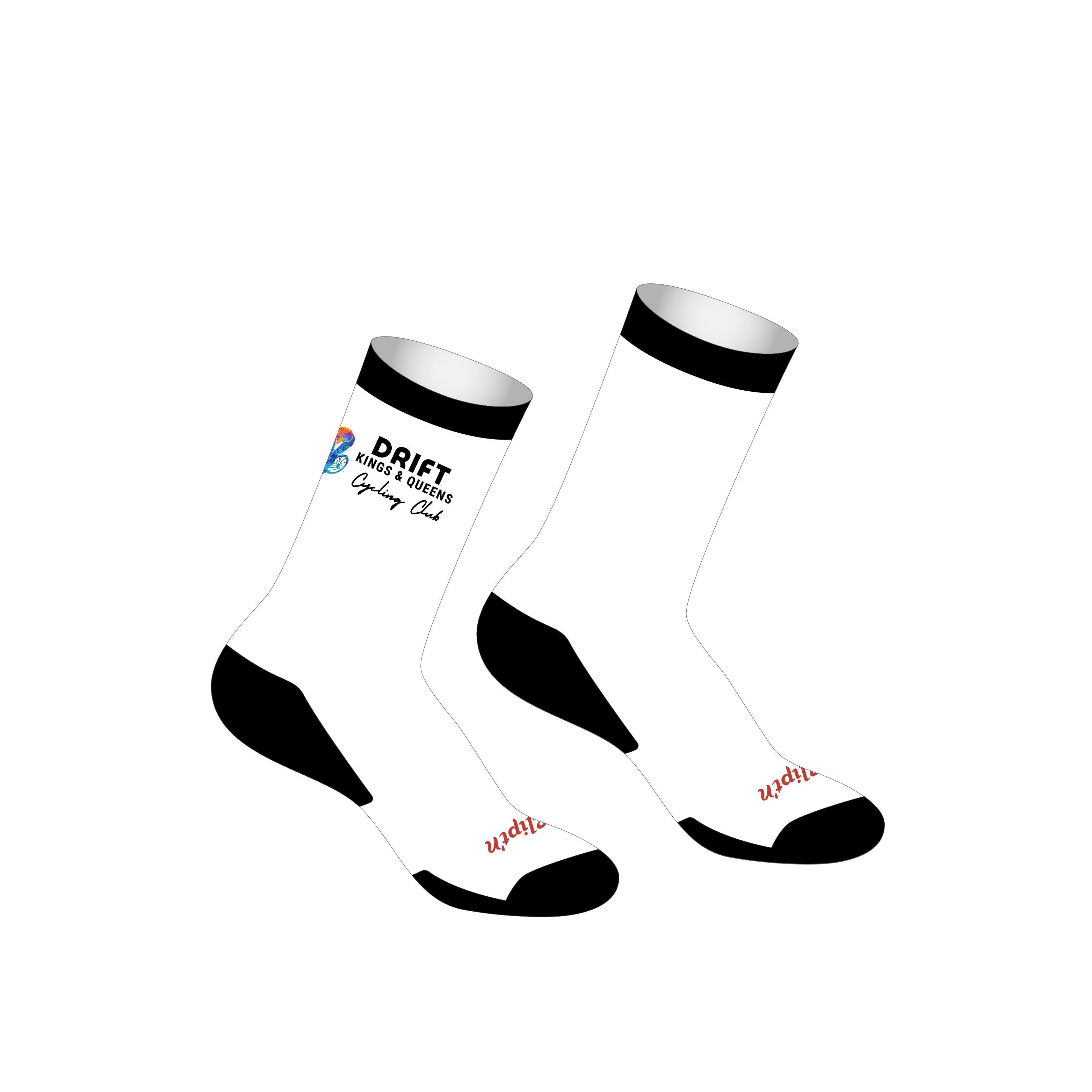 Drift Kings & Queens Lightweight Tall Socks - CLIPT'N Cycling