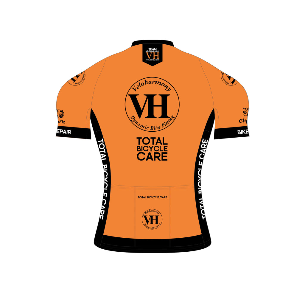 Veloharmony Men's PRO Jersey - Orange / Black - CLIPT'N Cycling
