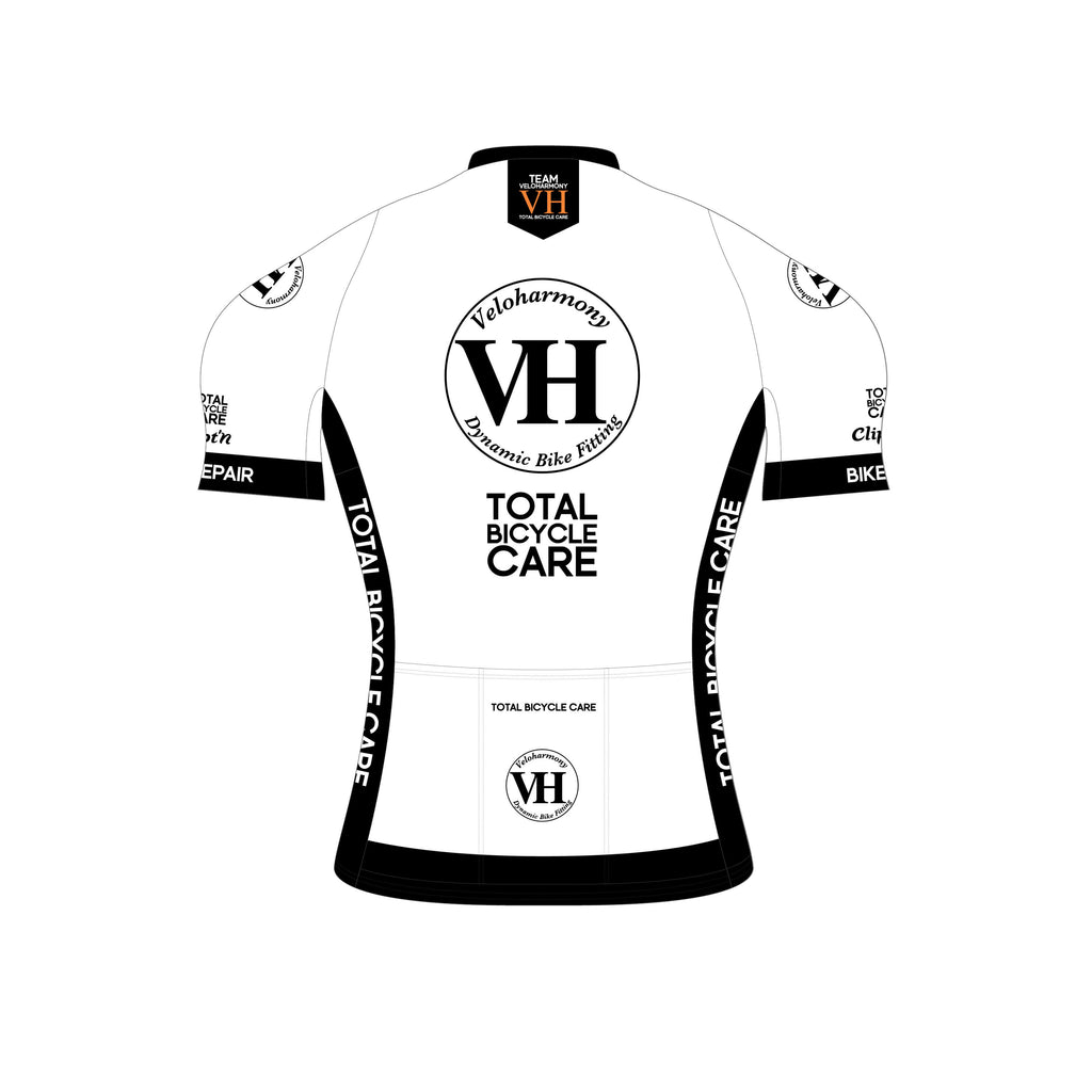 Veloharmony Men's PRO Jersey - White / Black - CLIPT'N Cycling